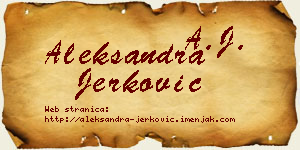 Aleksandra Jerković vizit kartica